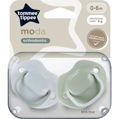 Tommee Tippee Moda Soother 0-6m 2 Pack