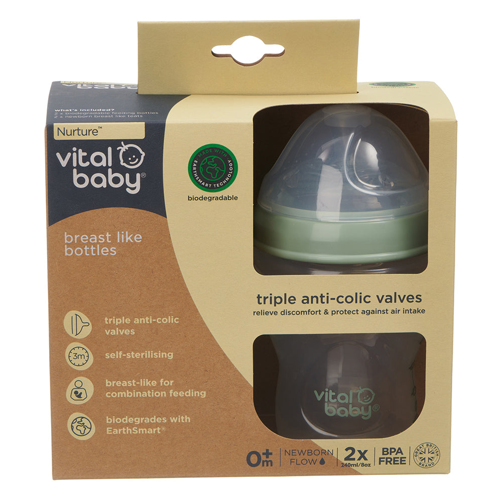 Vital Baby Nurture Breast lLike Bottle 240 ml 2pk