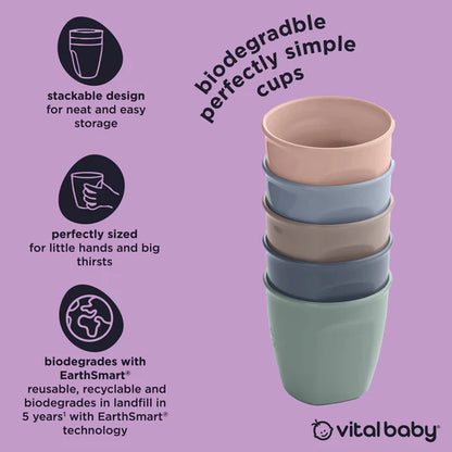Vital Baby Perfectly Simple Cups 5pk Natural