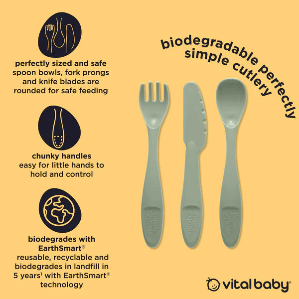Vital Baby Perfectly Simple Cutlery 15pk Natural