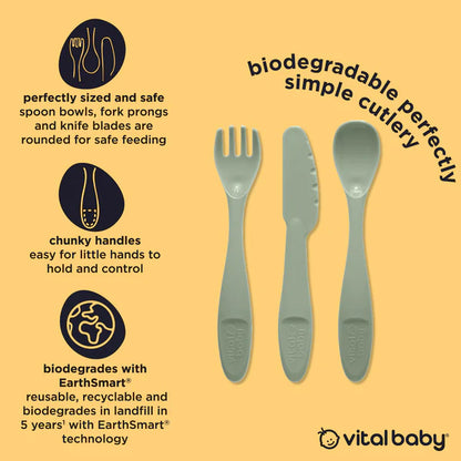 Vital Baby Perfectly Simple Cutlery 15pk Natural