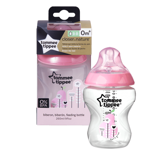 Tommee tippee closer to nature 1x260ml decorative feeding bottle-bpa free