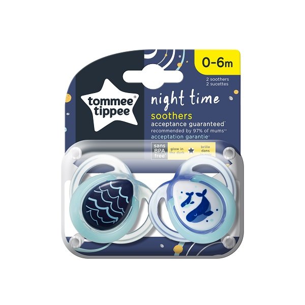 Tommee tippee tt 2x 0-6m night sthr al ar
