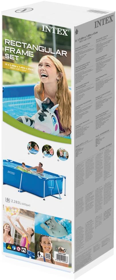 Intex rectangular metal frame pool 260 x 160 x 65