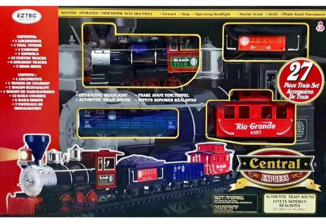 EZTEC Central Express Train Toy Set