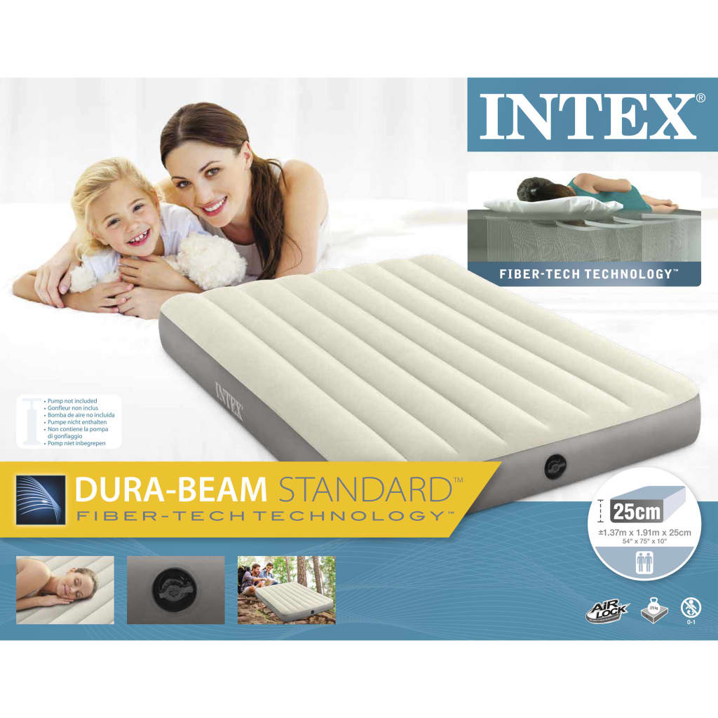 Intex dura-beam series single-high airbed 137*191*25cm