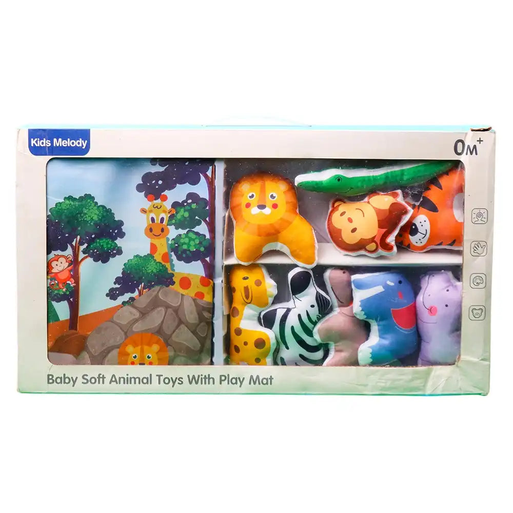 Baby Soft Animals Toys with Play Mat