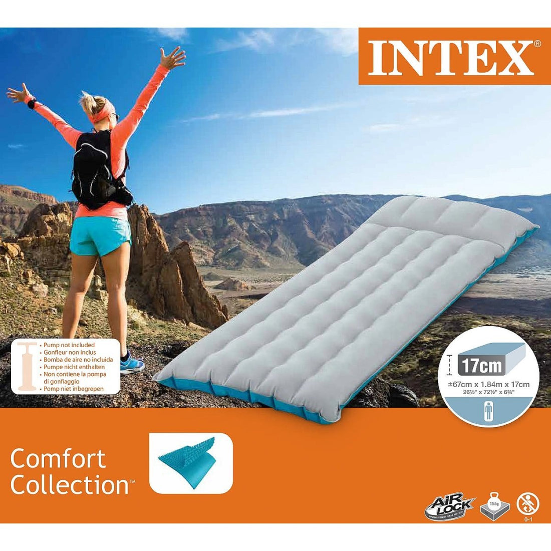 Intex Inflatable Fabric Camping Air Bed