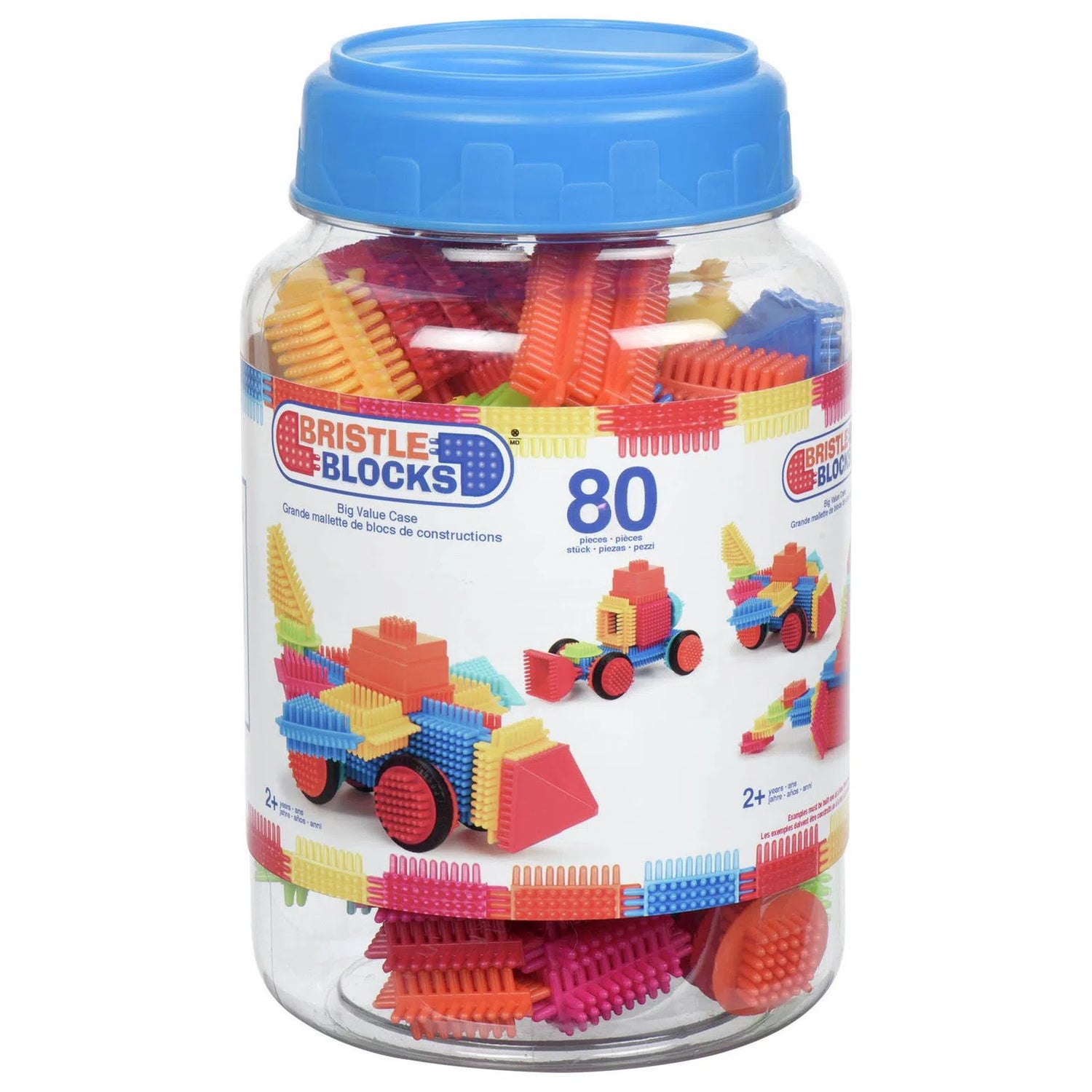 Bristle blocks 80 pcs bristle blocks in jar