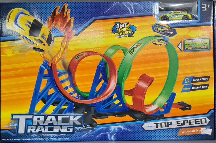 Racing Track, Includes 4 Cars