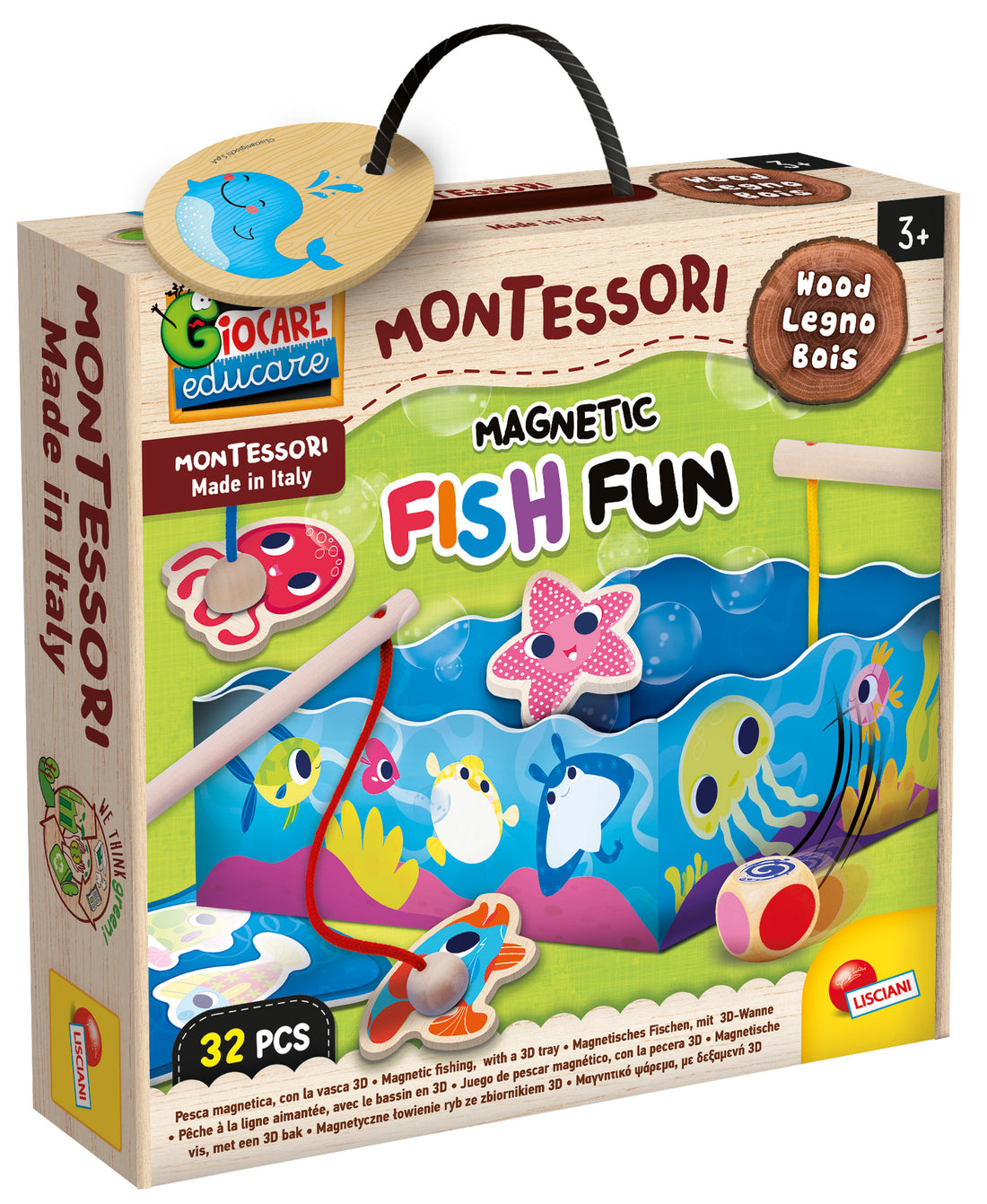 Montessori Baby Wood Magnetic Fish Fun
