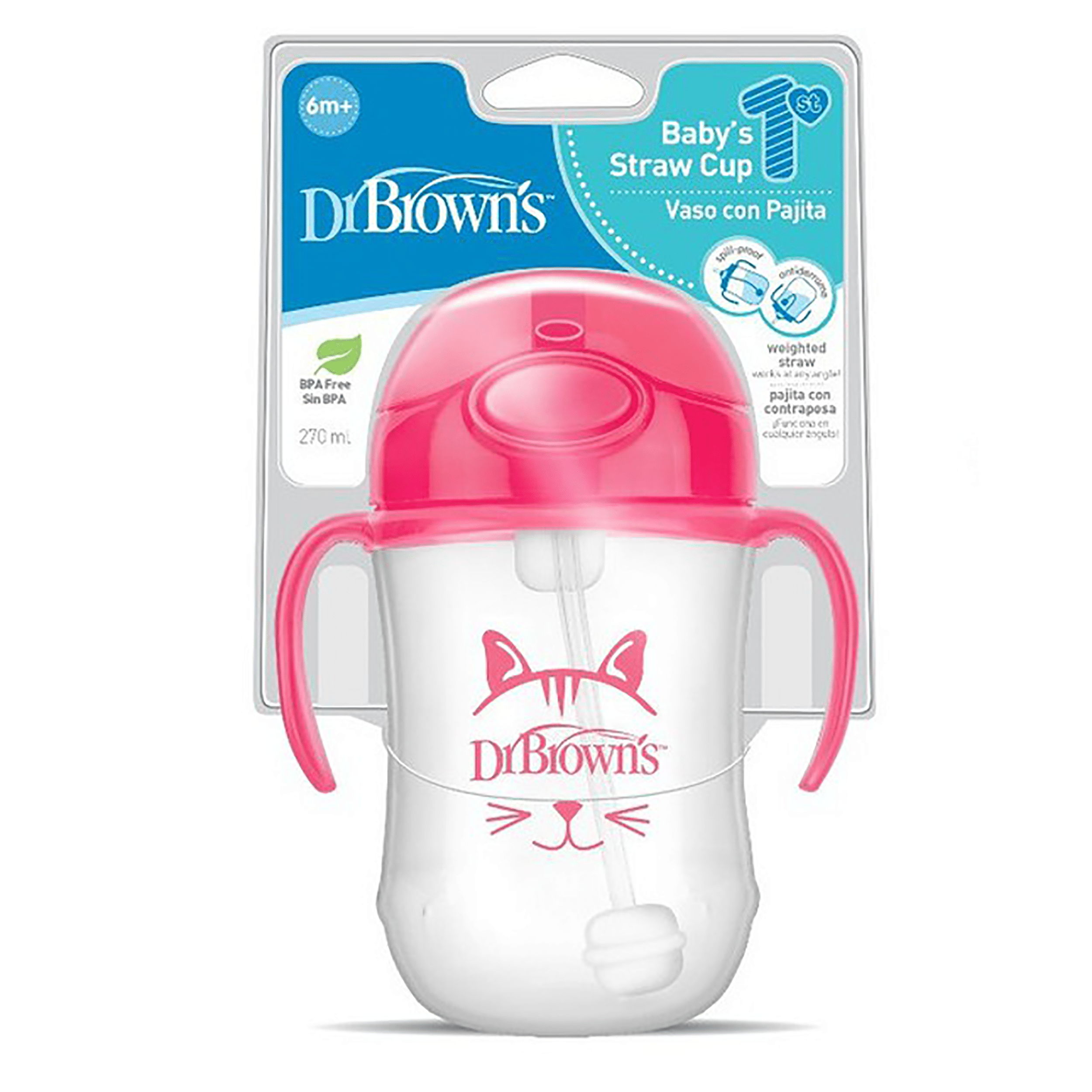 Straw Cup 270 Ml Pink