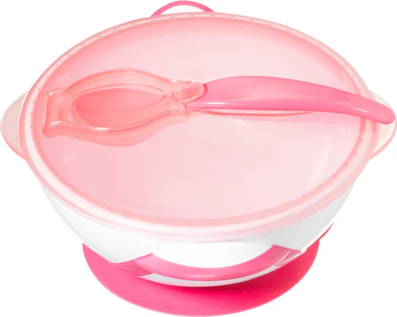 Suction Bowl poon Pink