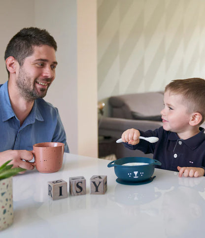 Kit TAST*ISY Dog (Silicon Bowl + Spoon) Blue