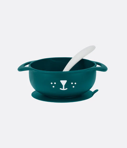 Kit TAST*ISY Dog (Silicon Bowl + Spoon) Blue