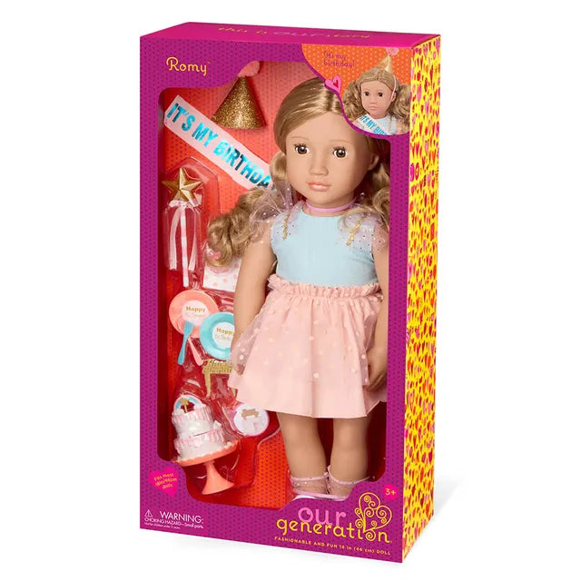 OG Romy, Birthday Party Doll With Book