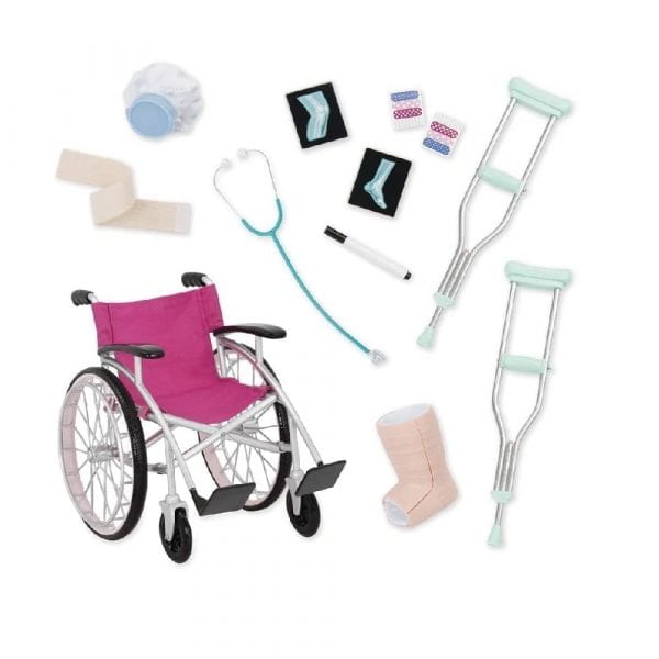 Our generation doll medical set with wheelchair