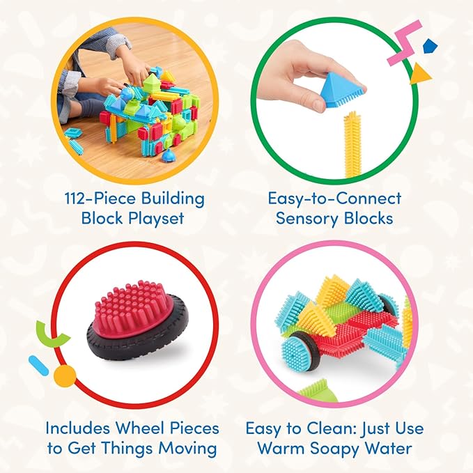 Battat Builder Bristle Blocks 112 pcs