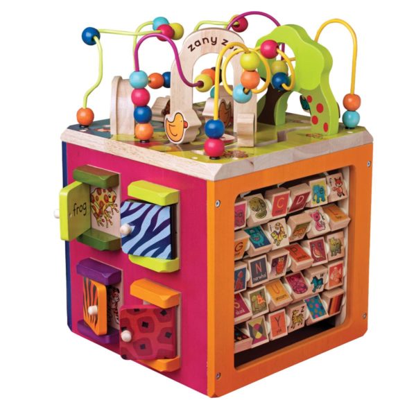 B. wooden activity cube