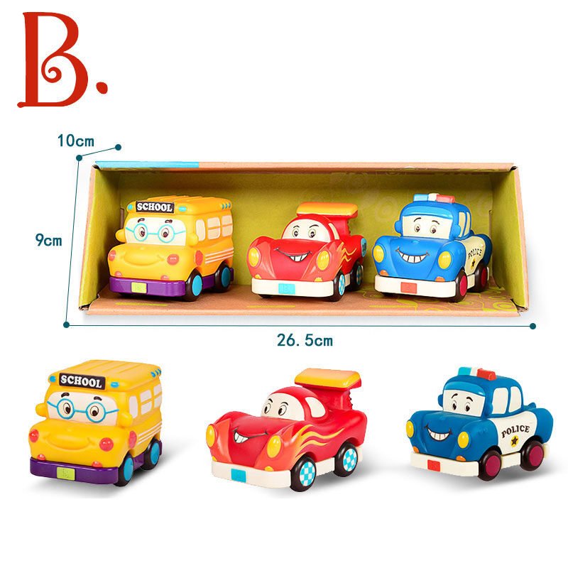 B. mini pull back vehicles set bus &amp; cars