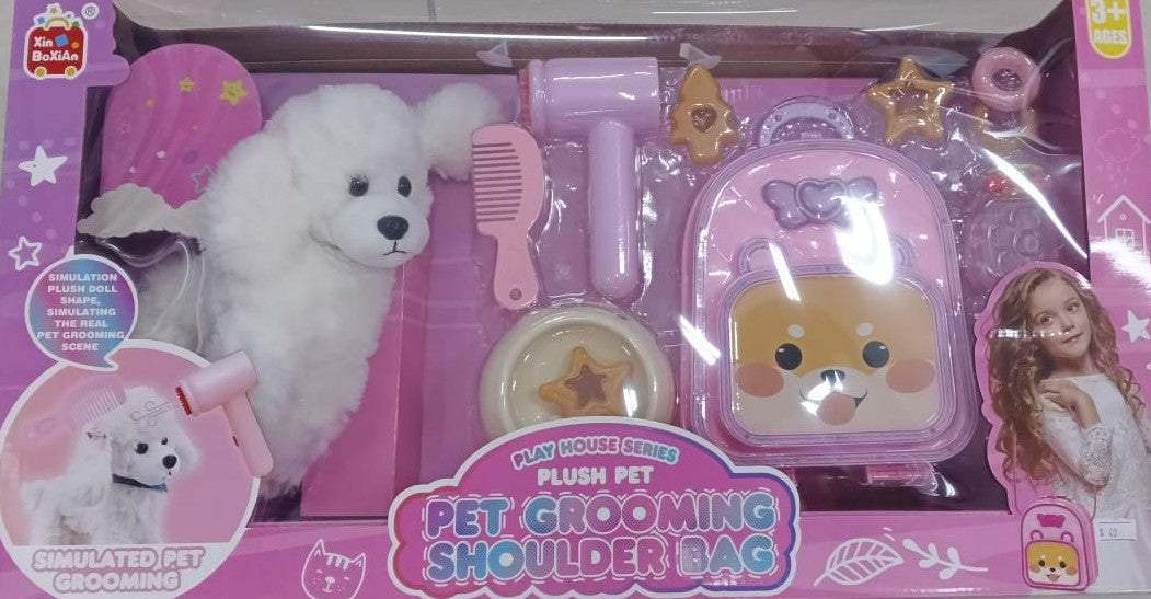 Play House Series Plush Pet. Pet Grooming Shoulder Bag