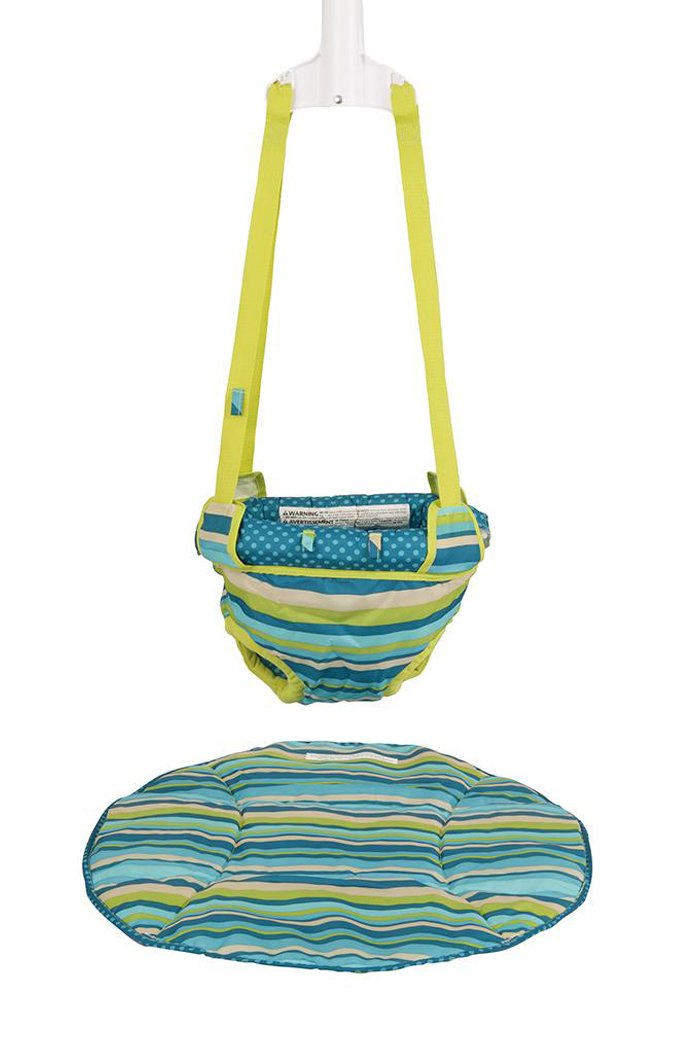 Evenflo 2 in 1 jump up teal stripes