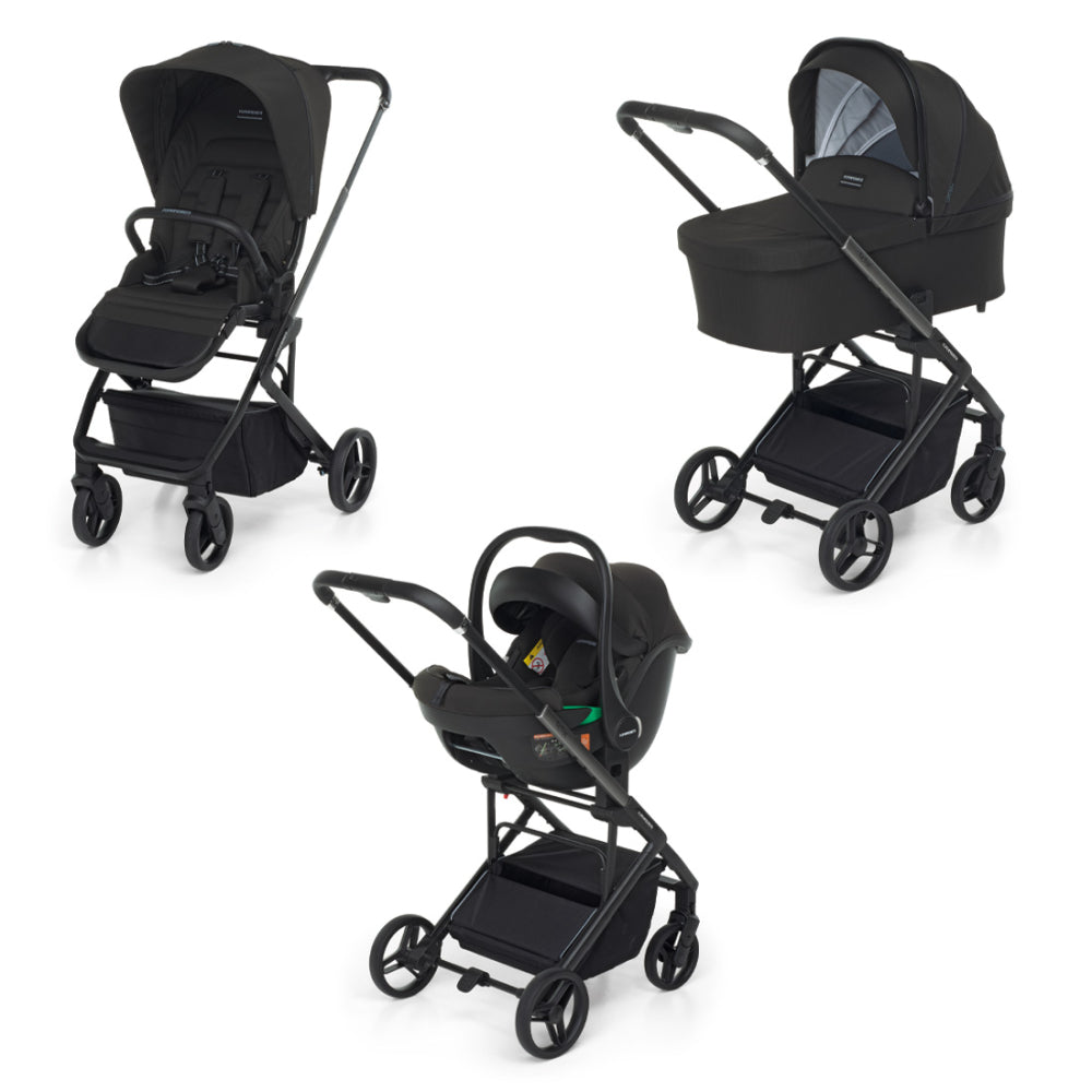 FP TicToc Travel System I-Size + Car Seat + Basse +Bag + Carrycot Ebony