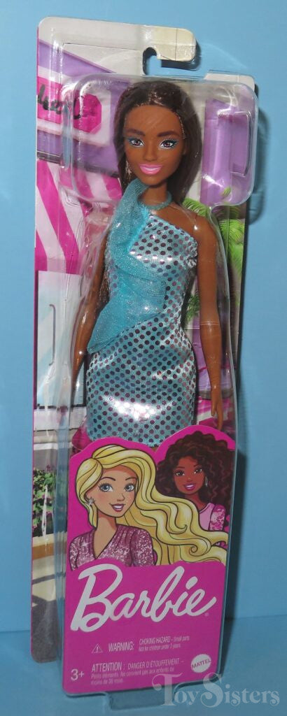 Barbie Glitz Doll Black Green Dress