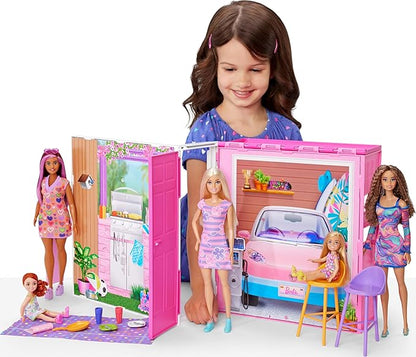 BARBIE DOLL COZY DOLLHOUSE + BARBIE DOLL play set