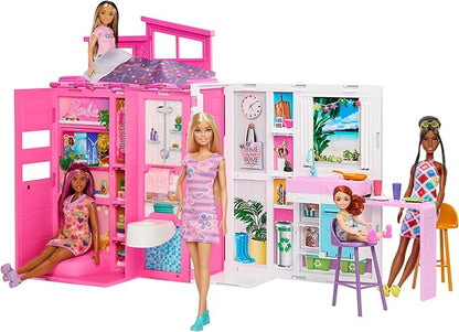 BARBIE DOLL COZY DOLLHOUSE + BARBIE DOLL play set