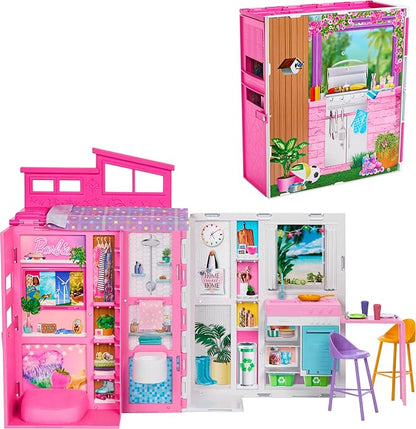 BARBIE DOLL COZY DOLLHOUSE + BARBIE DOLL play set