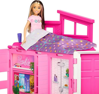 BARBIE DOLL COZY DOLLHOUSE + BARBIE DOLL play set