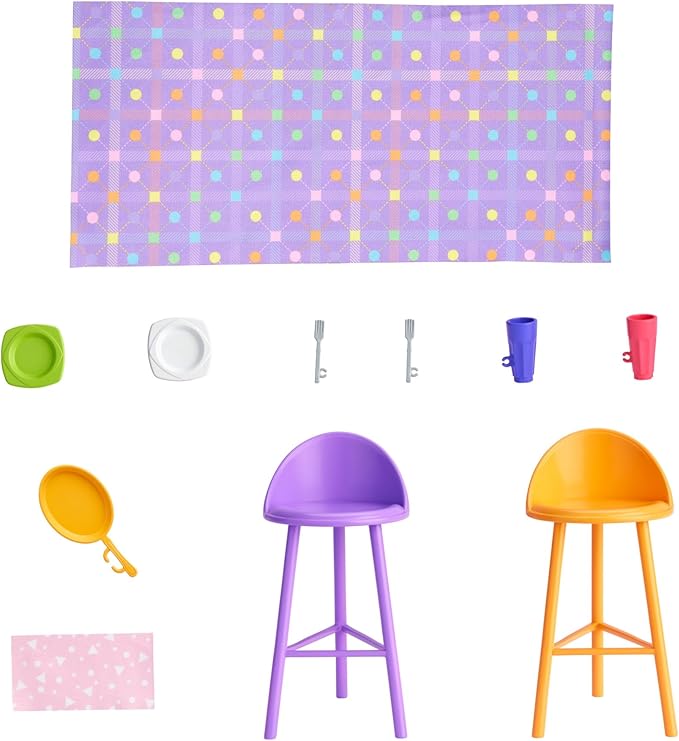 BARBIE DOLL COZY DOLLHOUSE + BARBIE DOLL play set