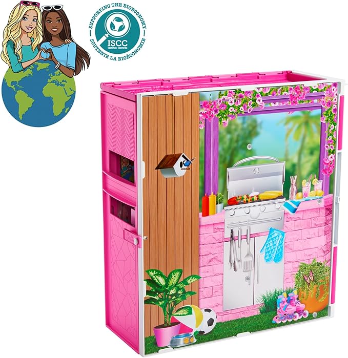 BARBIE DOLL COZY DOLLHOUSE + BARBIE DOLL play set