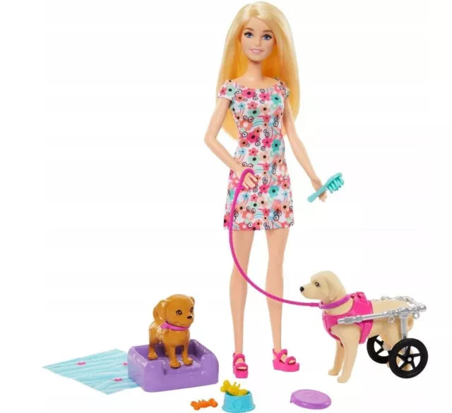 Barbie Walk &amp; Wheel, Animal in Wheelchair