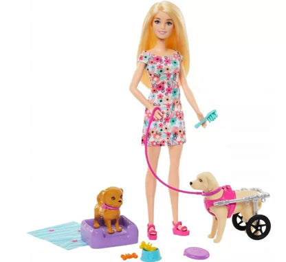 Barbie Walk &amp; Wheel, Animal in Wheelchair