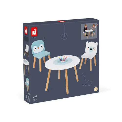 Janod Table And Chairs Polar 3-6YRS
