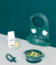 Kit First Isy Dog (Silicon Bowl + Spoon + Bib)