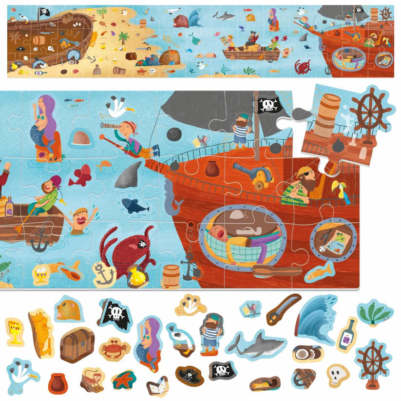 Puzzle + Stickers The Pirates