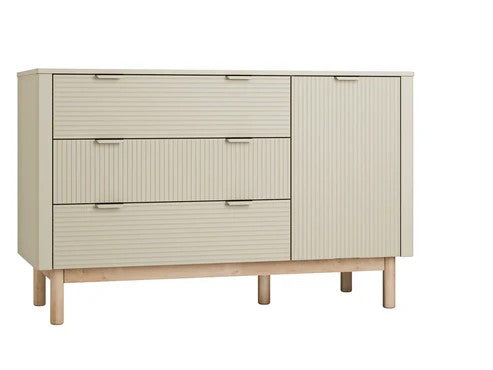 Miloo 1 Door + 3 Drawer Chest (Inc Legs)