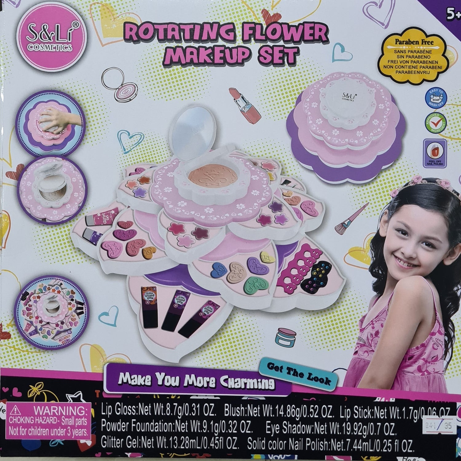 Rotating Flower Make-Up Set