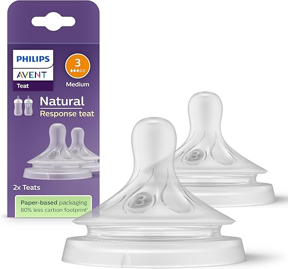 Avent 2 Natural Teats 3.0 Slow Flow-1M+