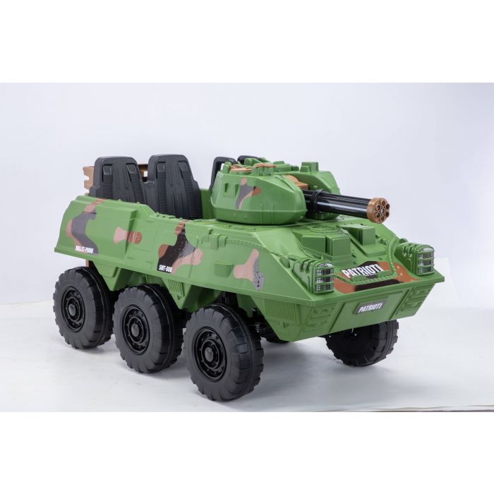 GREEN ARMY TANK 12V, RIDE-ON, BATTERY POWERED