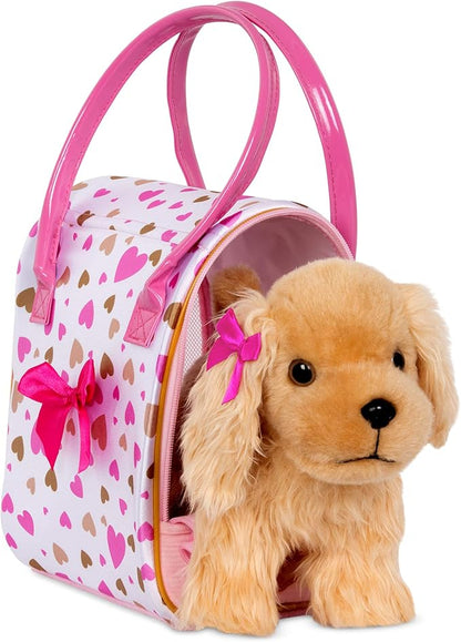 Pucci Pups Pink crown Glam Bag With Cocker