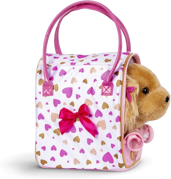 Pucci Pups Pink crown Glam Bag With Cocker