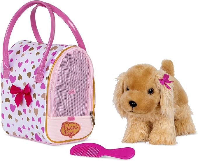 Pucci Pups Pink crown Glam Bag With Cocker
