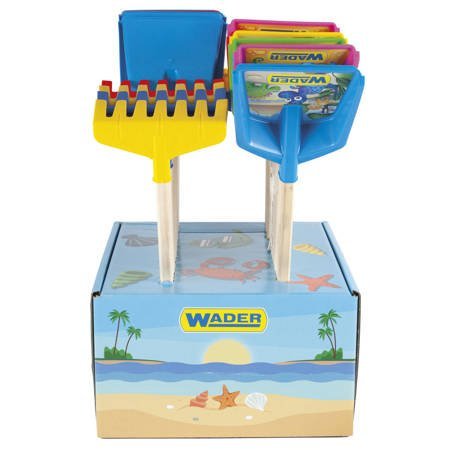 Wader Shovel And Rake Large With Wooden Handle